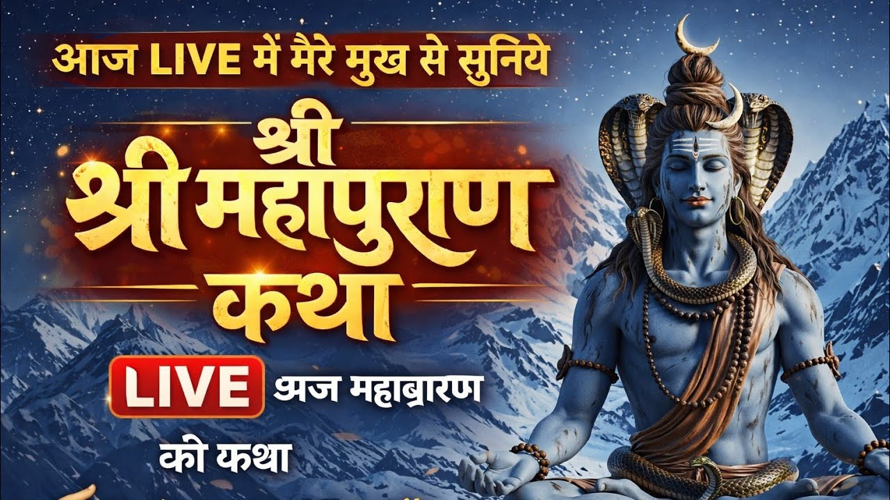 आज मेरे मुख से सुनिए 🔱 श्री शिव महापुराण की पावन कथा | LIVE कथा जो बदल देगी आपका भाग्य 😱🙏