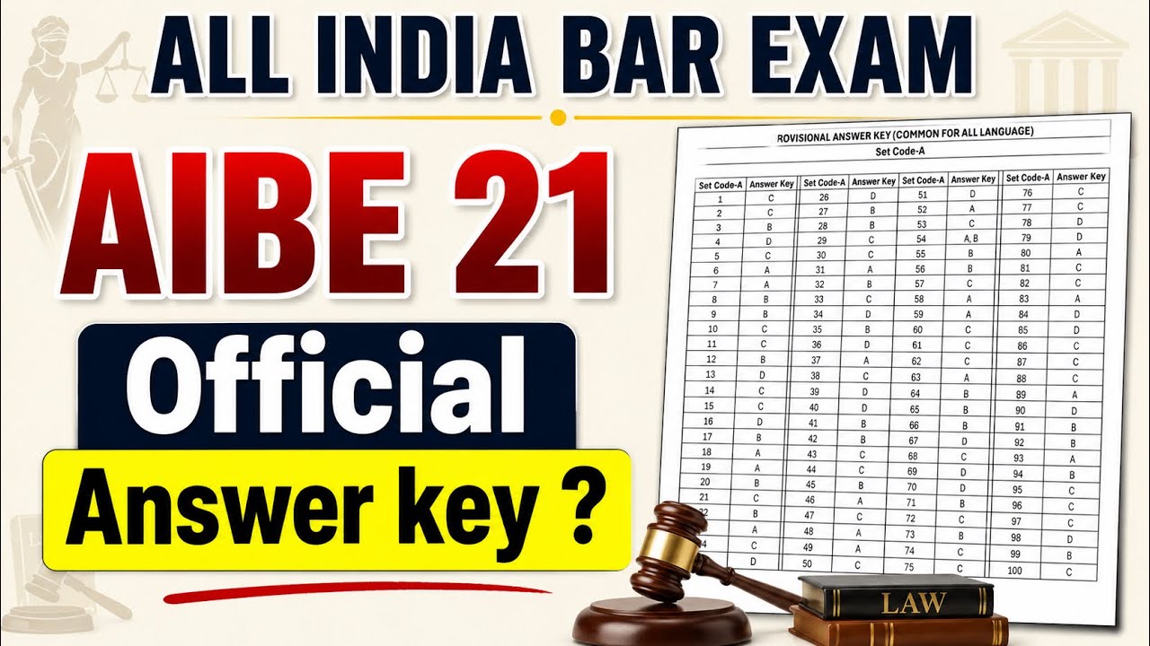 AIBE-21 Official Answer Key? | ALL INDIA BAR EXAM | #aibe21officialanswerkey