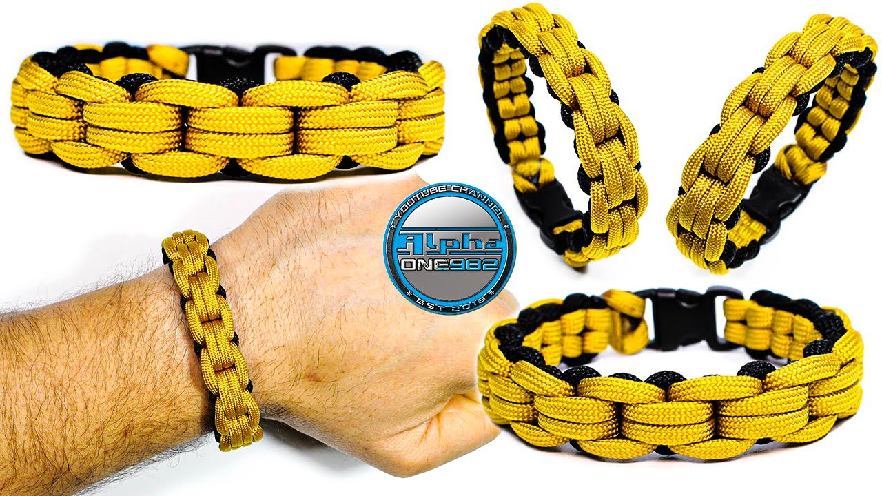 How to Make a Paracord Bracelet Chained Endless Falls Chain Links Knot Tutorial Thin Bracelet