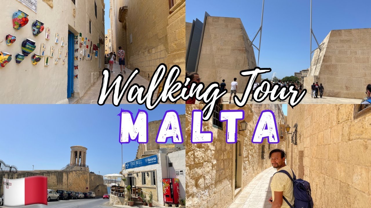 Malta Walking Tour|  Valetta, Mdina, Comino, Gozo, Mellieha  | 4K UHD