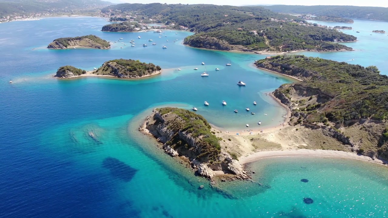 Drone flight above Rab (Croatia)