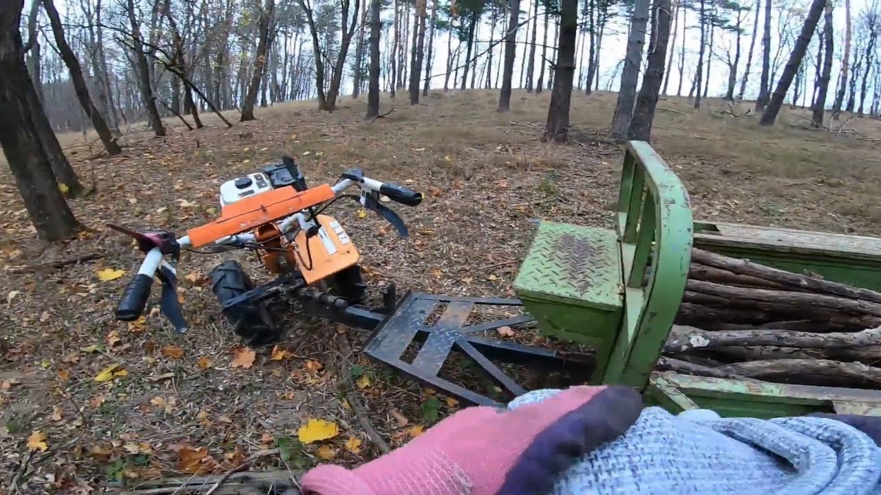Probam Motocultoru Ruris 731 K încarcat cu lemne