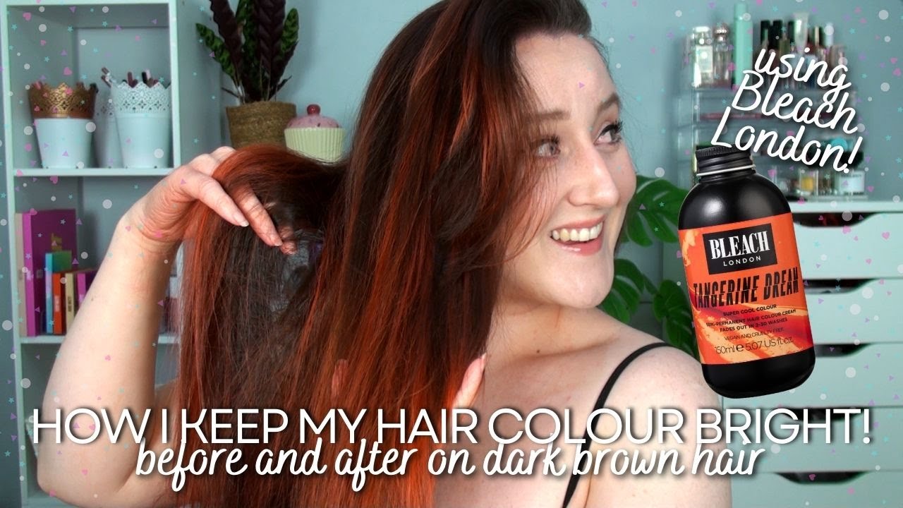 HOW I KEEP MY HAIR COLOUR BRIGHT! - Hair Transformation Using Bleach London Tangerine Dream At Home