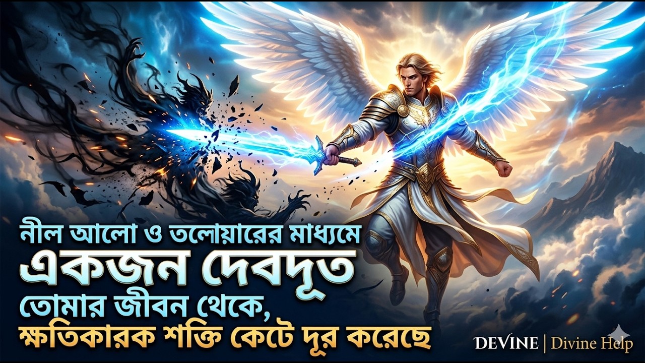 🌠 নীল আলো ও তলোয়ারের মাধ্যমে একজন দেবদূত তোমার জীবন থেকে, ক্ষতিকারক শক্তি কেটে দূর করেছে | Devine .