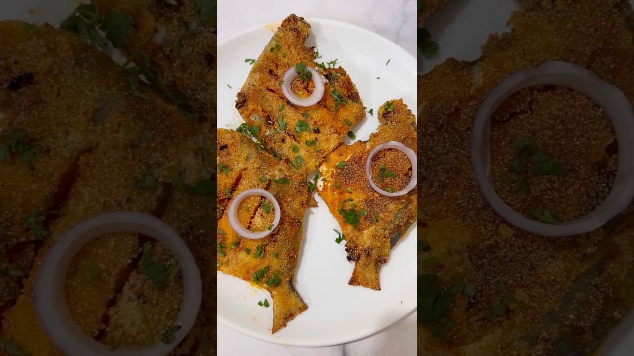 Pomfret fry #fishfry #shorts #seafoodlover #viral