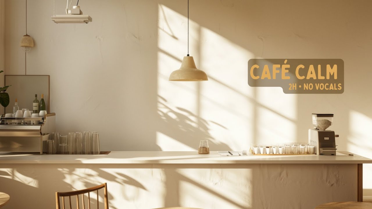 Quiet Café Counter Ambience ☕ | Soft Ambient Music (No Vocals) for Work & Study | 2 Hours 4K