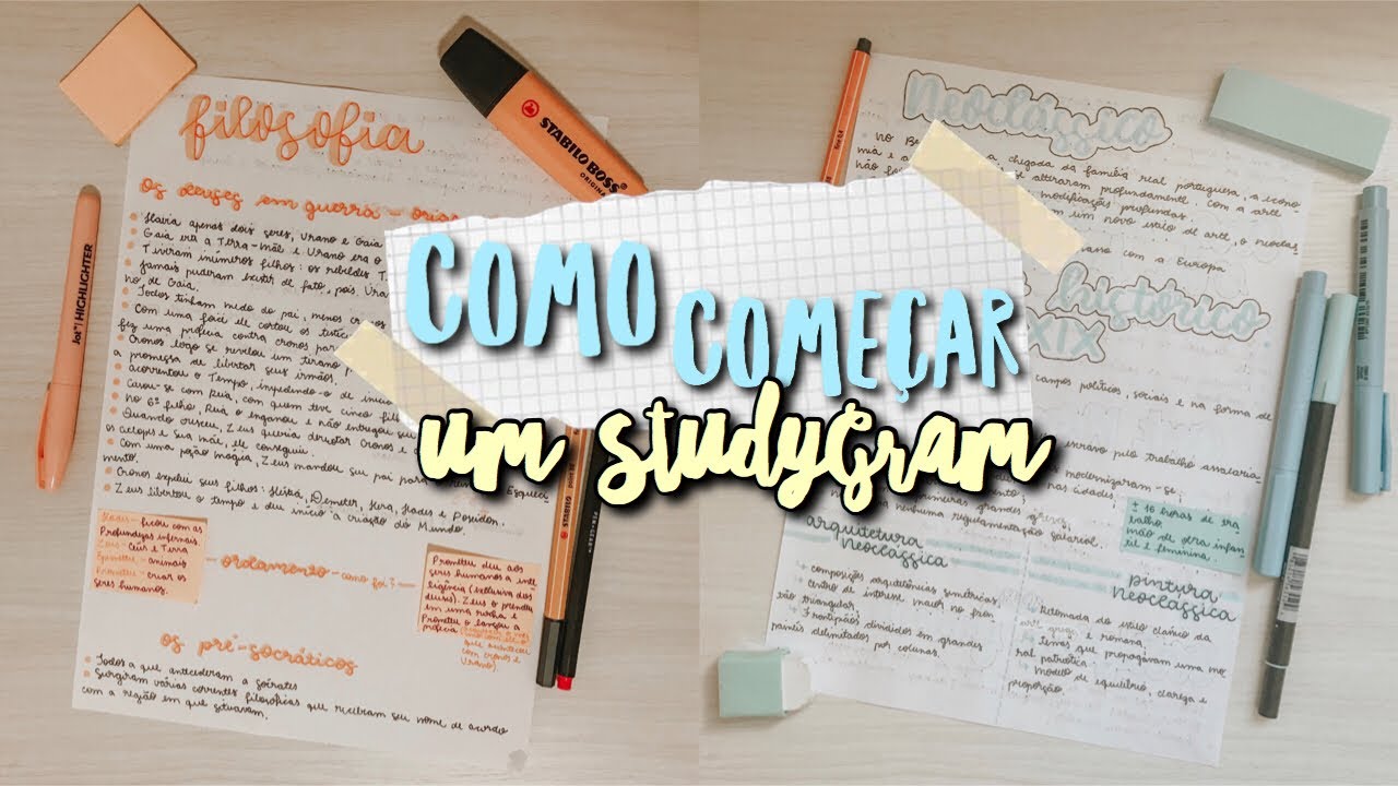 DICAS PARA COME&Ccedil;AR UM STUDYGRAM