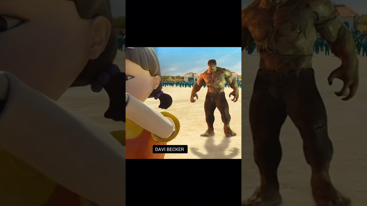 BATATINHA FRITA 1,2,3 x HULK #shorts #squadgame #batatinhafrita123 #round6 #netflix #series