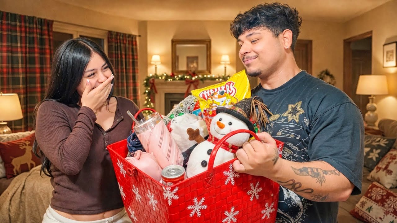 Surprising My Girlfriend With a Winter Basket!! 