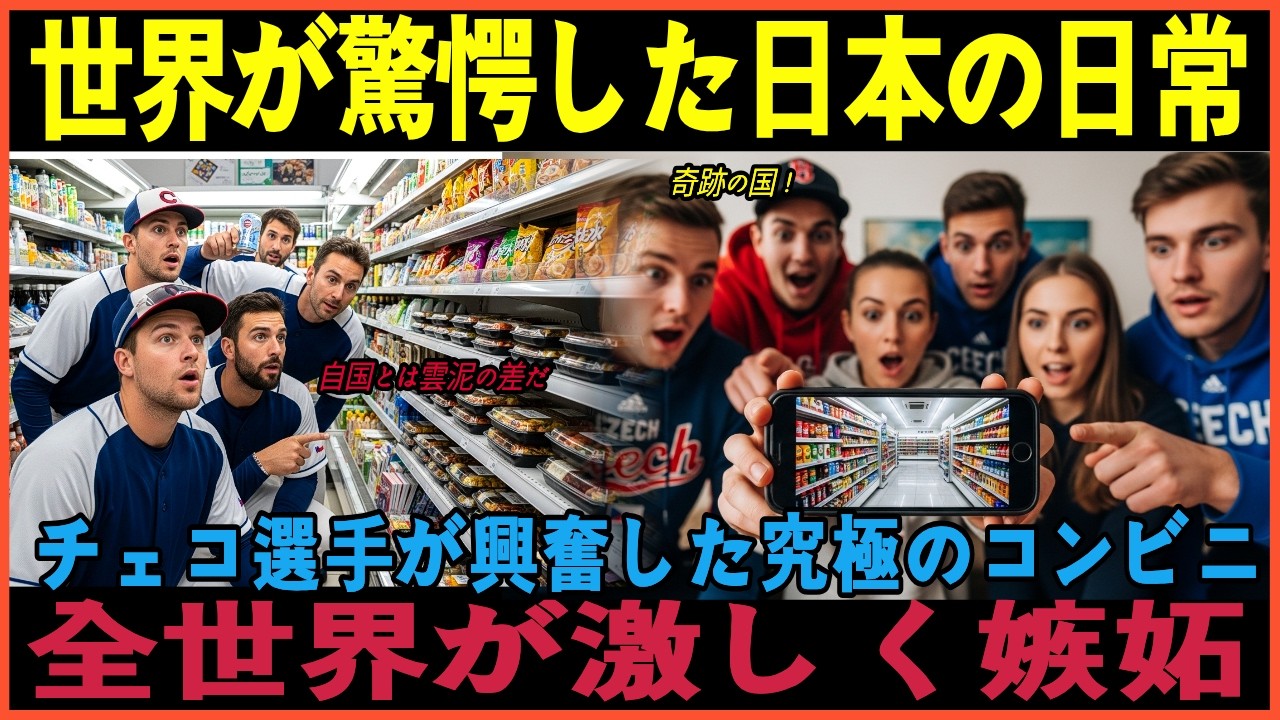 【海外の反応】「日本は狂ってる！」WBCチェコ代表がコンビニで大興奮…別次元の国民性に欧米が驚愕し完全に屈服
