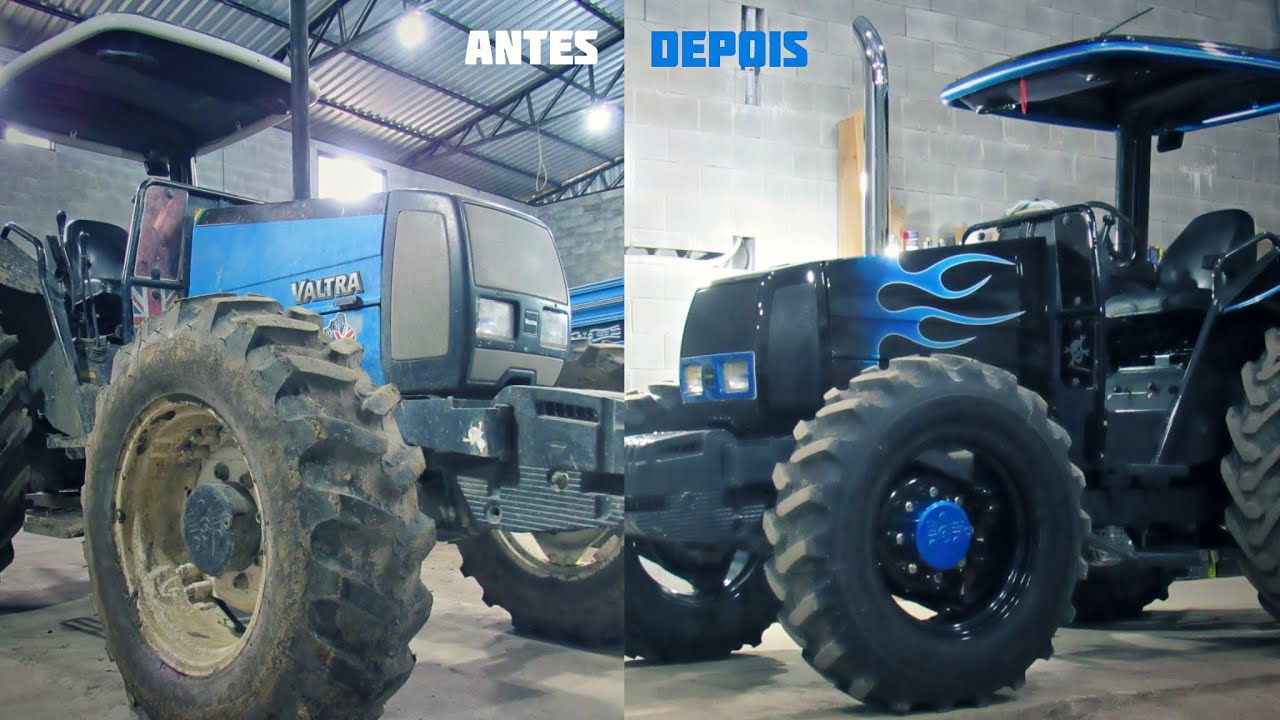 Antes & Depois - Projeto VALTRA 700 ano 2002 - ''Black Edition/Blue Lines'' (by Schulis Customs) 😎