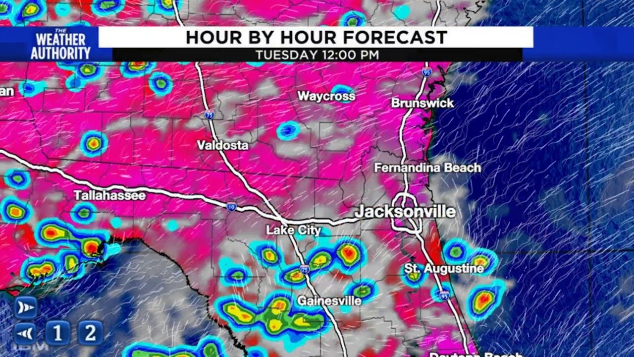 Exact Track 4D is tracking showers across SE GA, NE FL