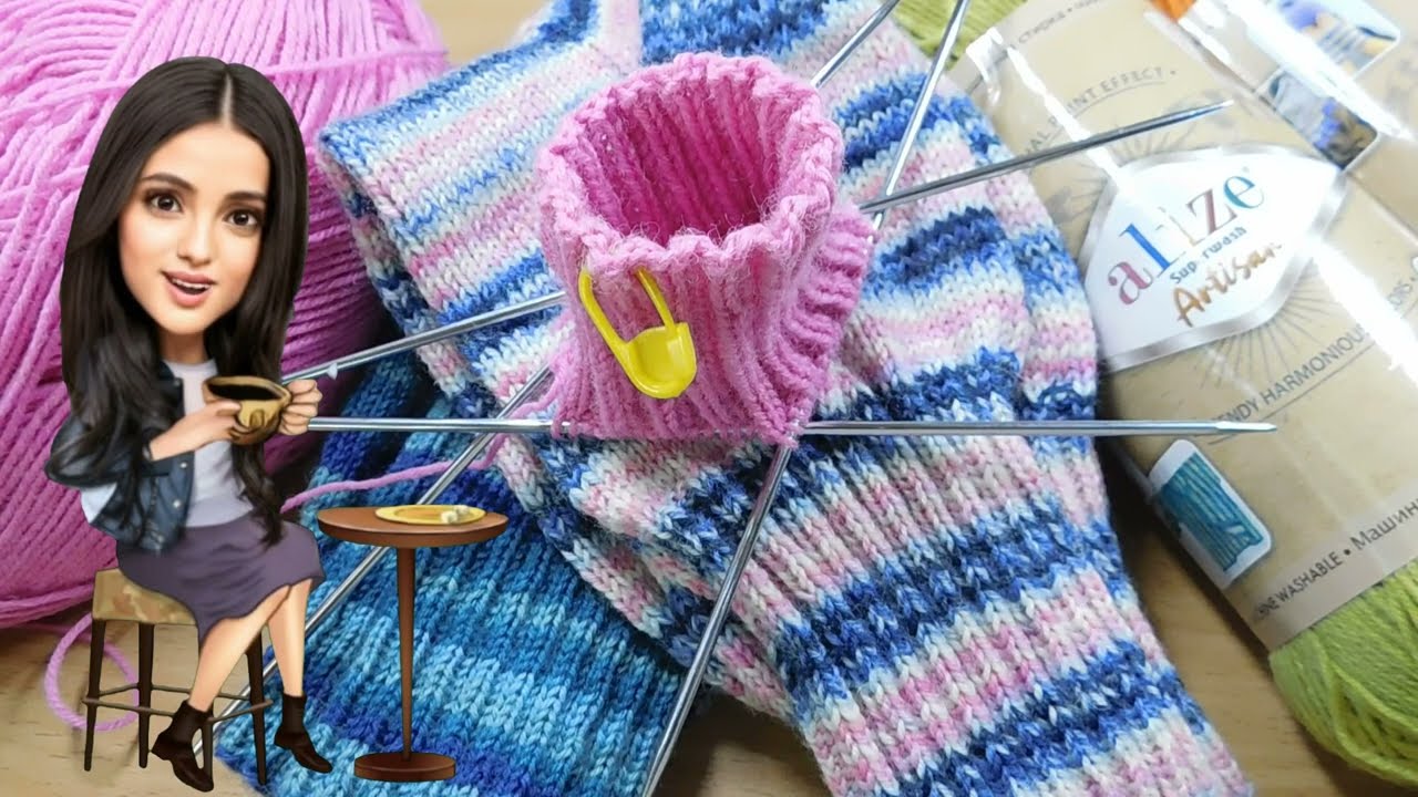 Носки спицами. Эластичный набор петель. Ответы на ваши вопросы. Knitting socks.