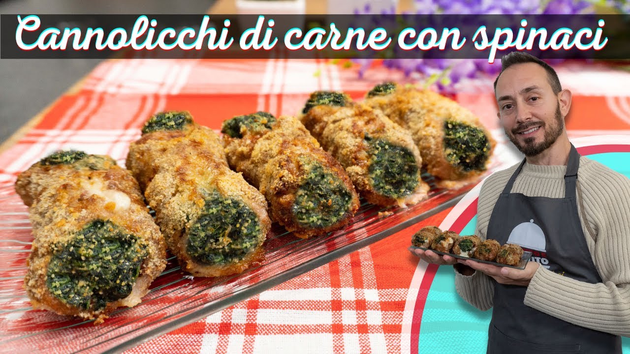 Cannoli di carne con spinaci cotti nella friggitrice ad aria - SECONDI PIATTI