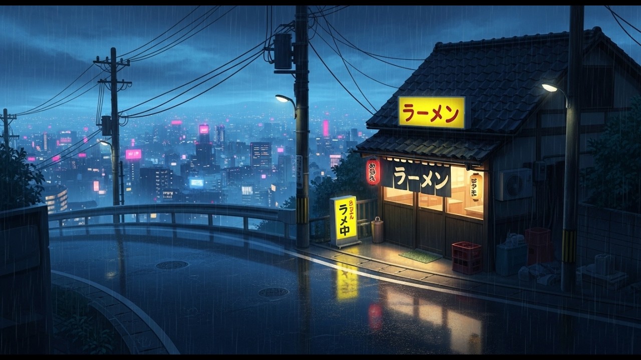 Tokyo Rainy Mood Lofi ☔ | Relaxing Night Beats