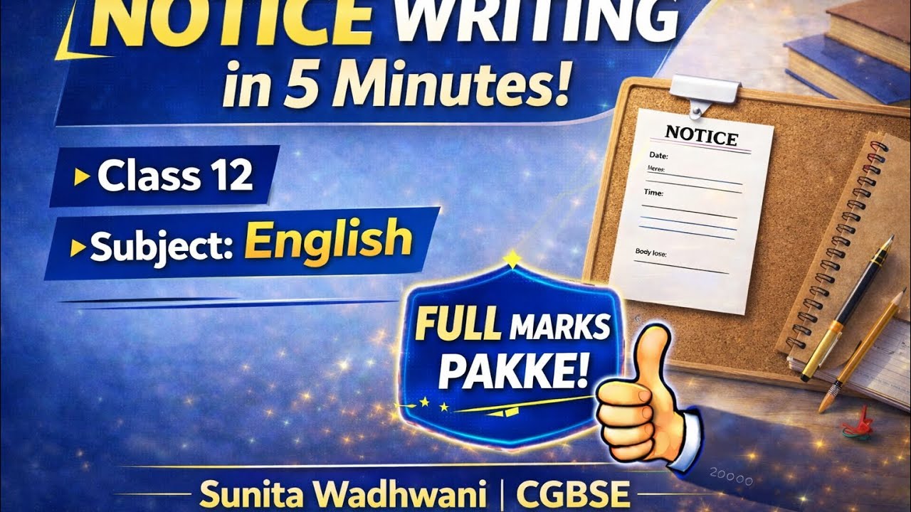 Notice Writing Easy Trick