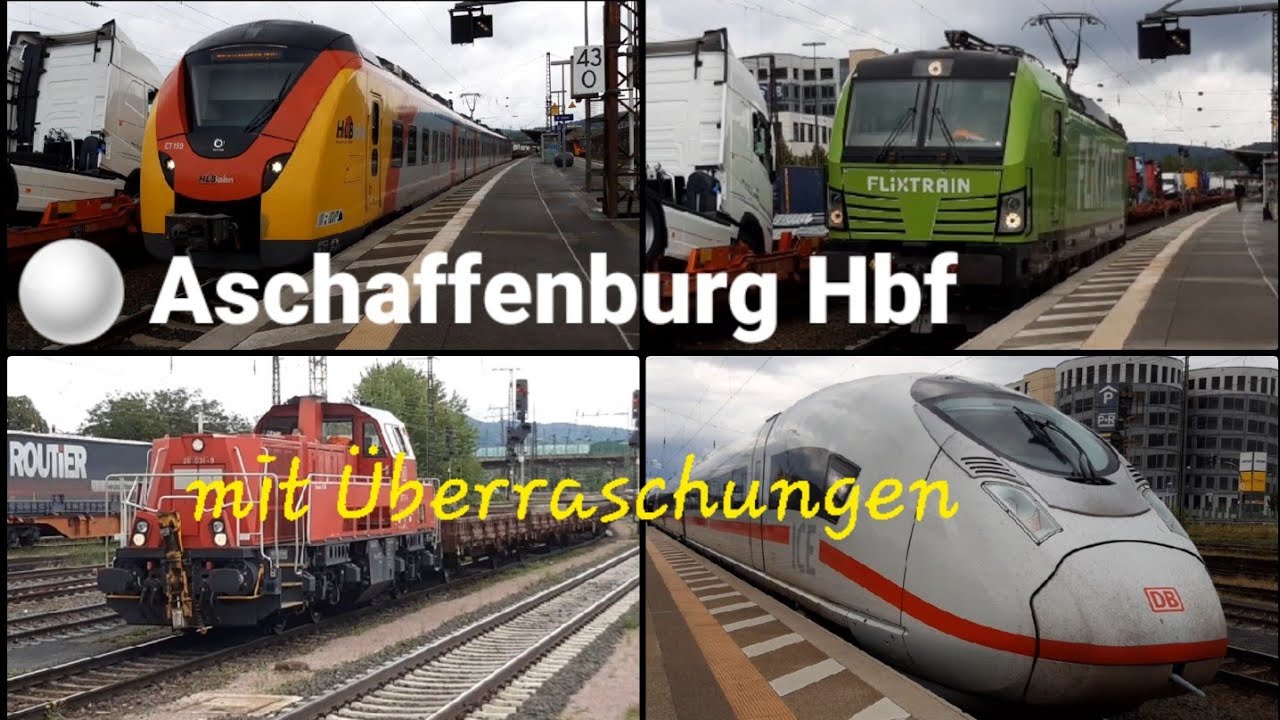 ⚪ Aschaffenburg Hbf | Züge in Aschaffenburg mit Überraschungen!
