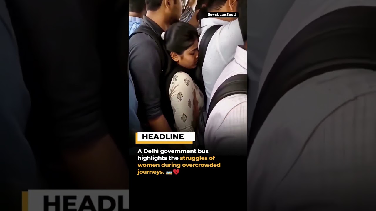Crowded Delhi Bus Sparks Fresh Debate on Women's Safety 🚍 | Public Transport Reality #Shorts