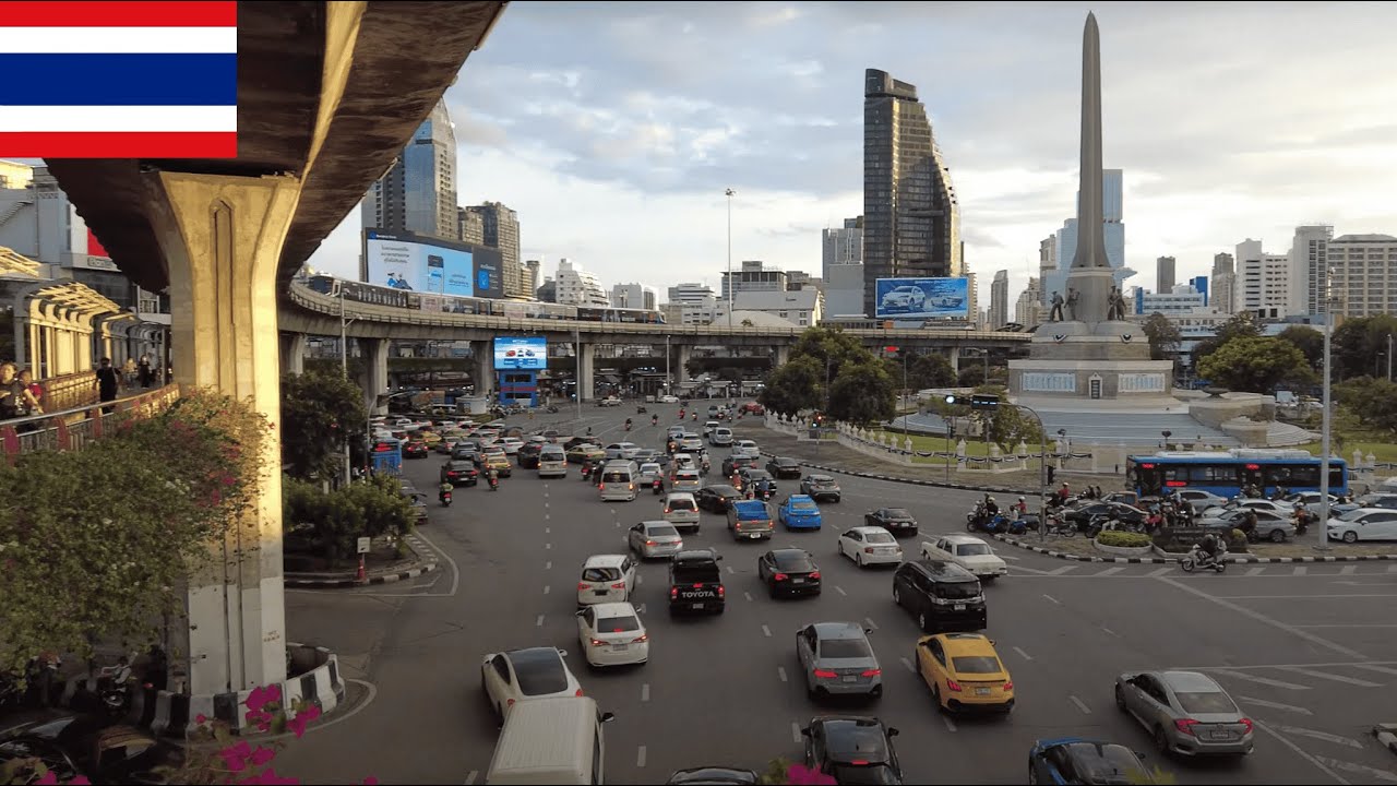 Bangkok Rush Hour Walk in Thailand 🇹🇭 | From Pratunam Markets to Victory Monument | Bangkok 4K Tour