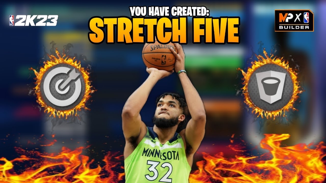 BEST STRETCH FIVE BUILD IN NBA 2K23 - 30 DEFENSIVE BADGES ELITE SHOOTING AND 70 SPEED