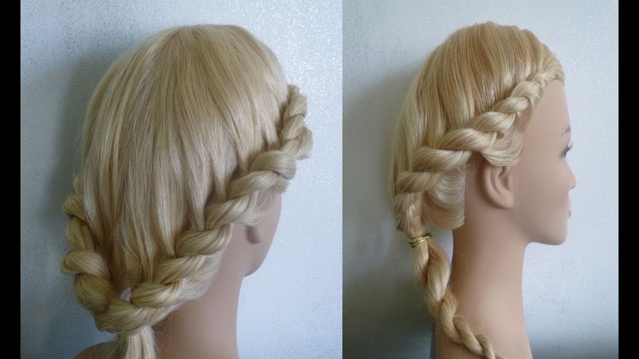 Romantische Frisur: Zwirbel/Gedrehter/Twist Zopf flechten.Greek Goddess Braid Hairstyle