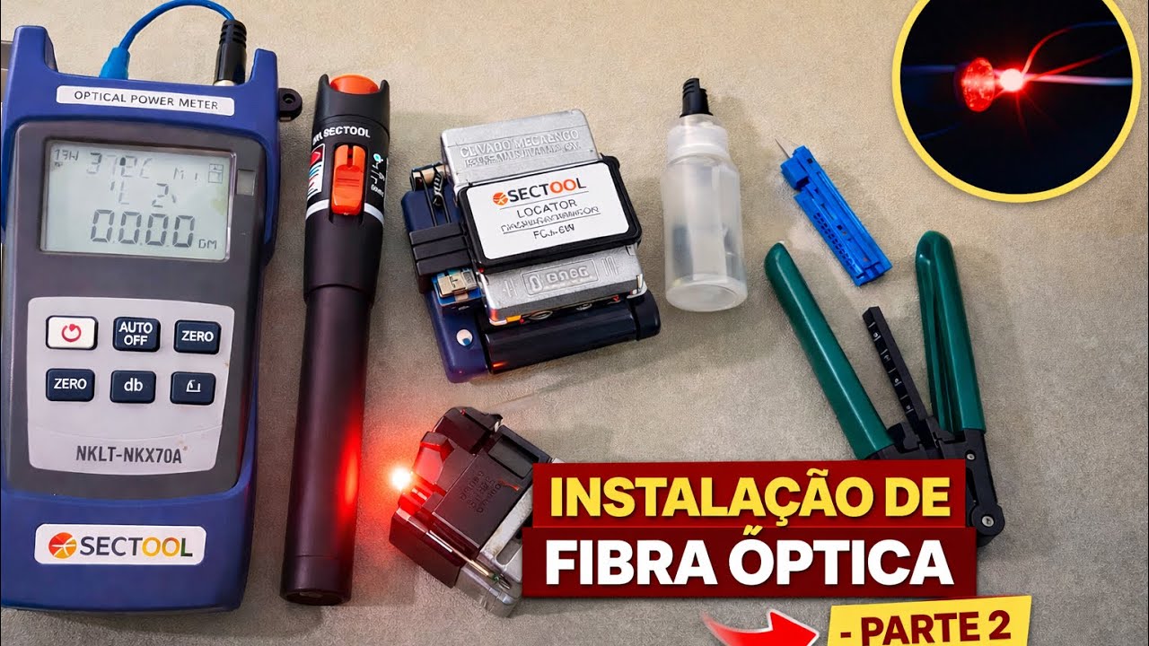 Instalação e Medição de Fibra Óptica com Equipamentos Profissionais