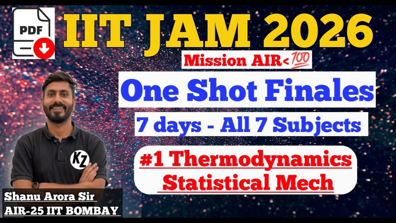 IIT JAM PHYSICS ONE SHOT REVISION #1 || Thermodynamics iit jam physics one shot || MIT shanu arora