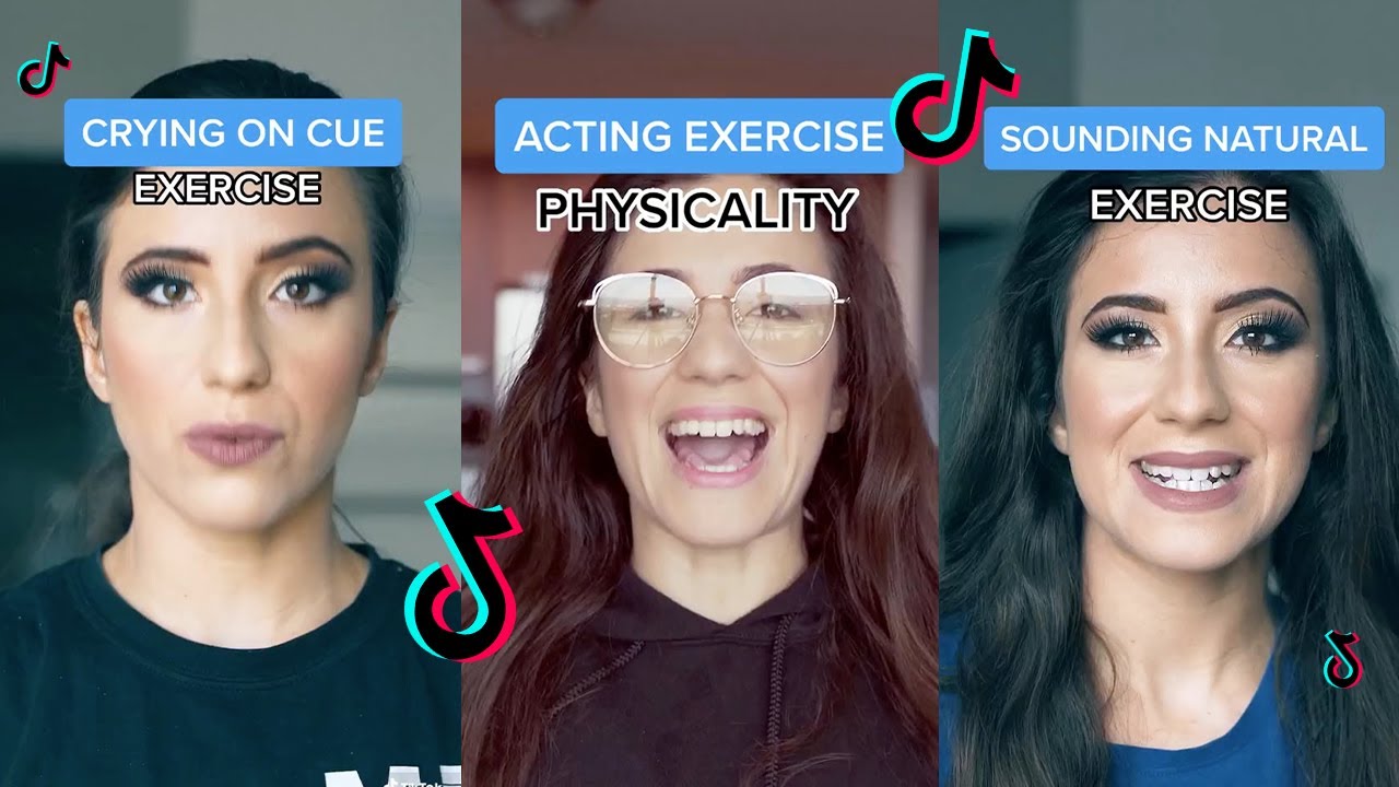 Подборка упражнений по актёрскому мастерству в TikTok, часть 1 | С Элианой Ген