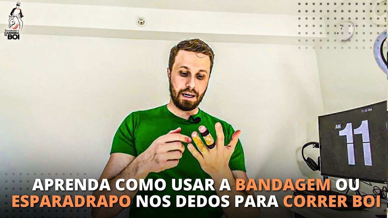 Aprenda como usar bandagem/esparadrapo nos dedos para correr vaquejada