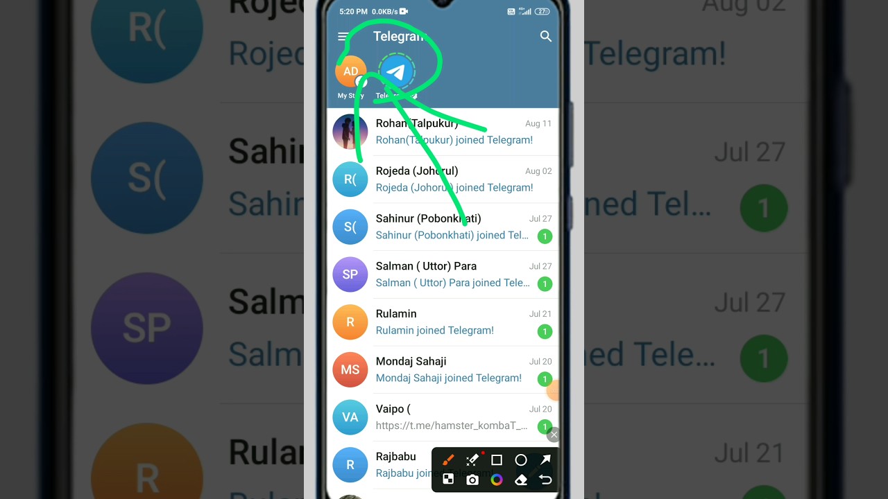 kivabe telegram a story upload korbo #telegram #youtubeshorts
