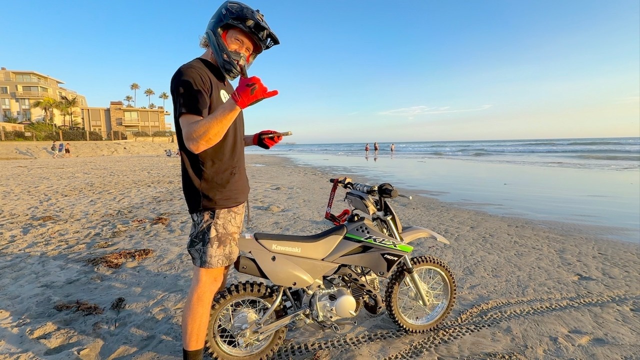 Pit Bikes Ride To The Beach!