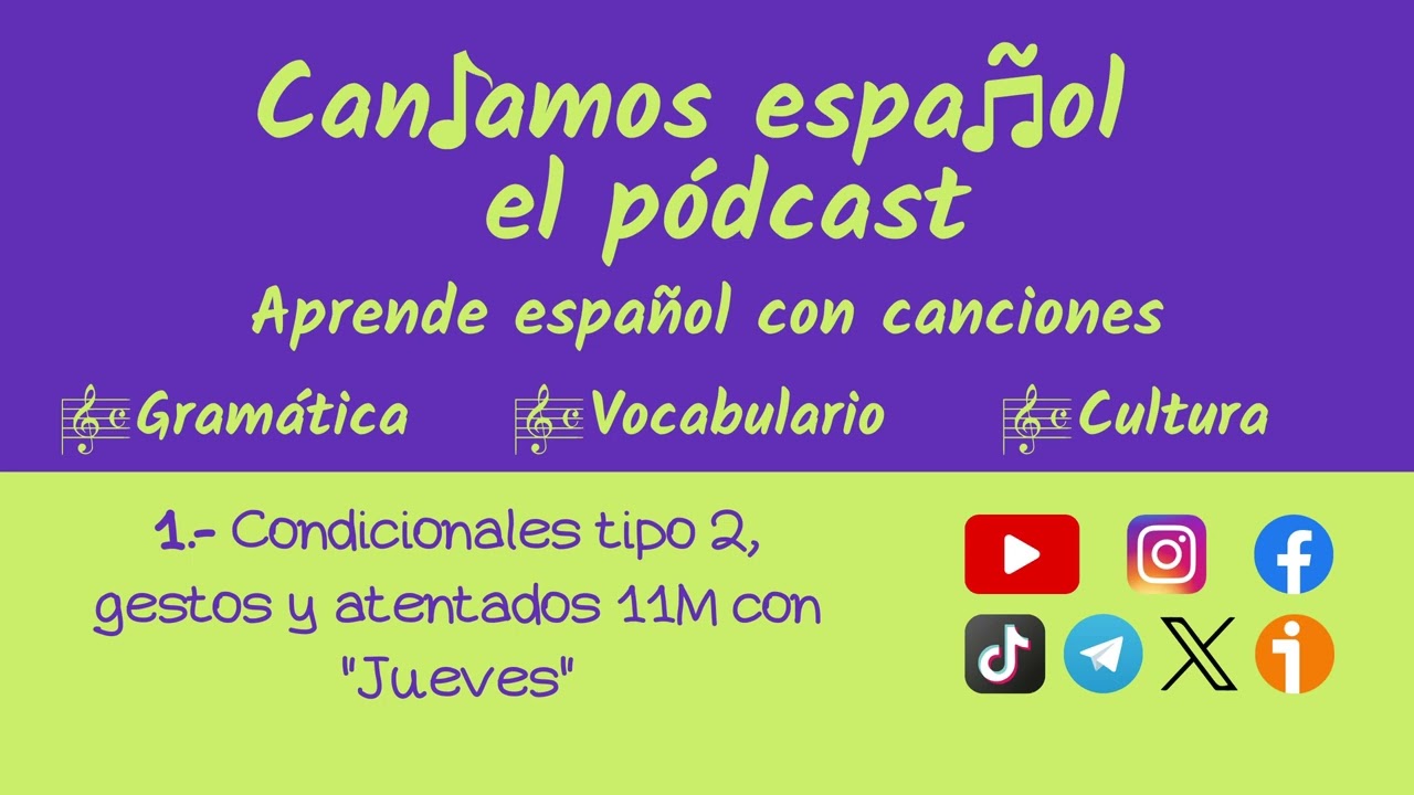 Gramática, vocabulario y cultura del español, con la canción 