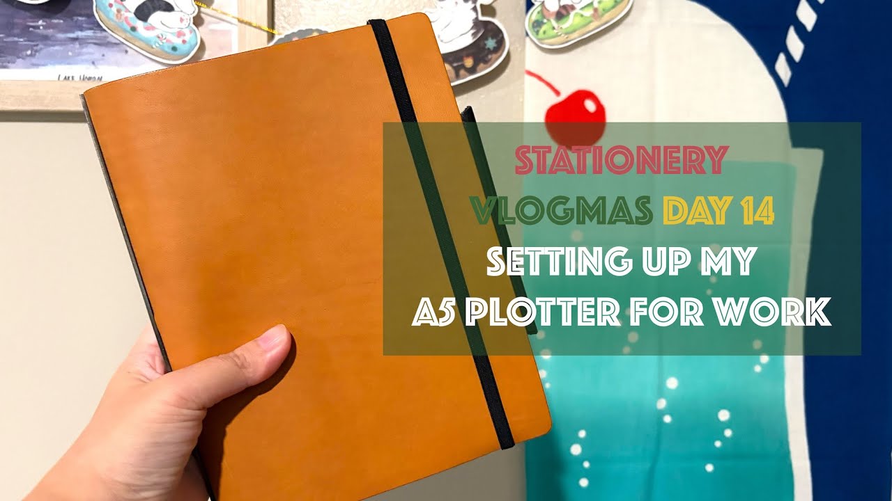 Setting up my A5 PLOTTER Leather binder for work 💼 | Stationery Vlogmas Day 14