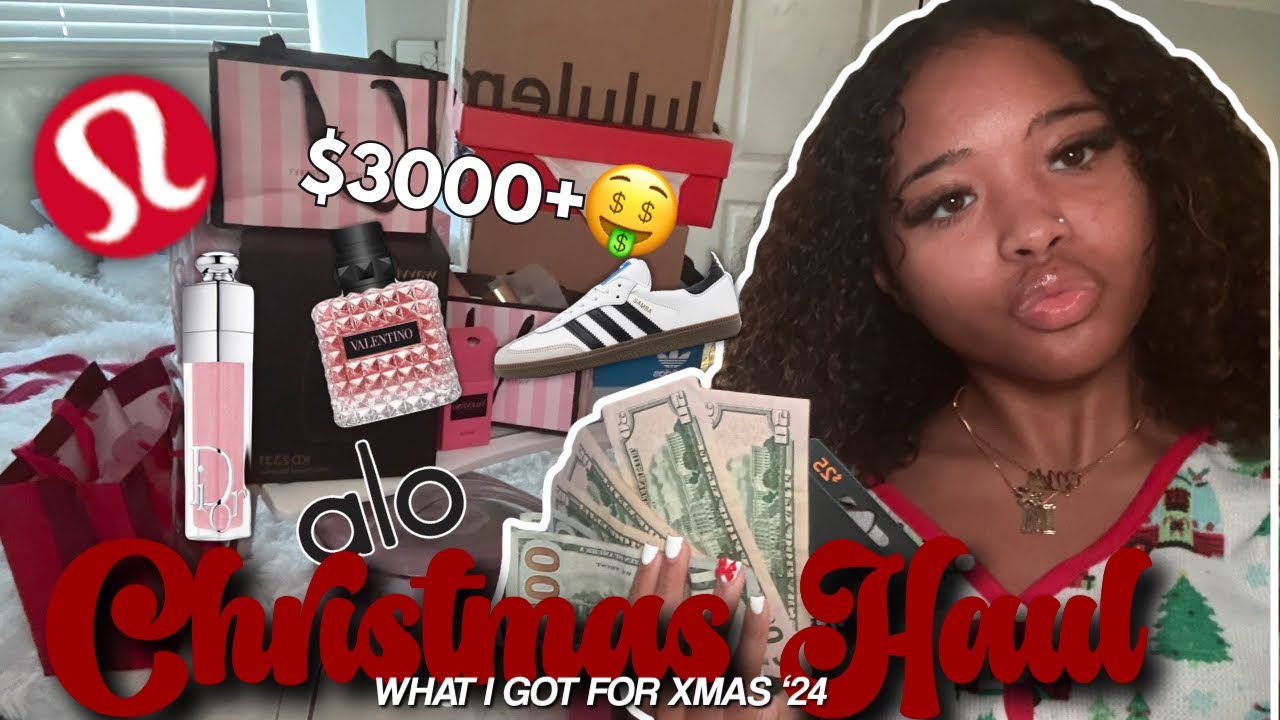 WHAT I GOT FOR CHRISTMAS 2024 $3000+ | gift haul, lululemon, vs, dior, yeezy, true religion & MORE
