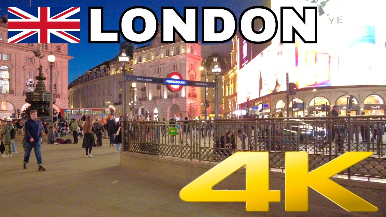 London Evening Walk | Green Park, Bond Street, Oxford Street, Piccadilly Circus, Regent Street | 4K