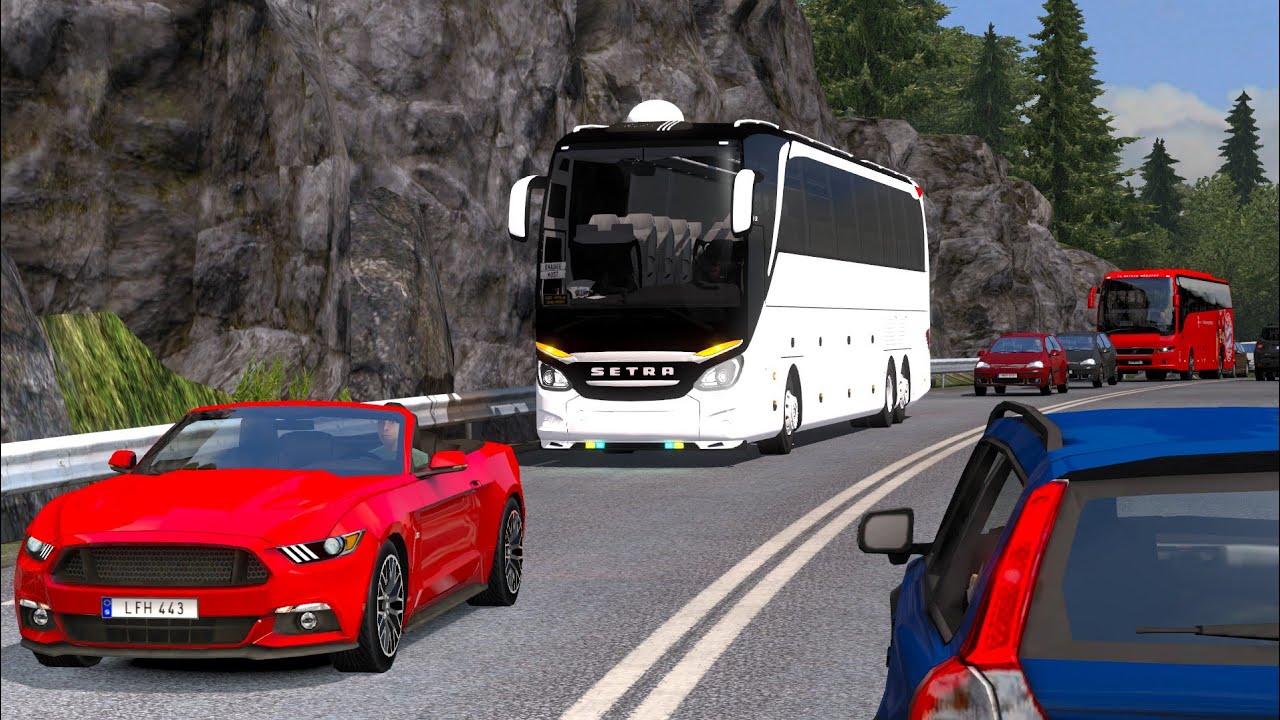 Mersedes Benz Setra [Multi-Axel] Bus Driving | Euro Truck simulator 2[Bus mod]