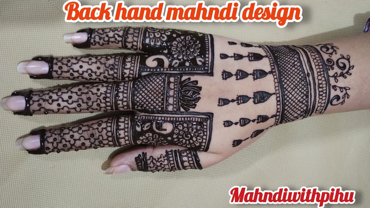 😮Free live class for back hand mehndi design|| new design|| #trending 