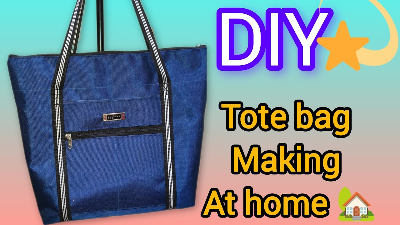 Tote bag cutting and stitching//tote bag sewing tutorial👜/bag banane ka Sahi tarika/Big size handbag