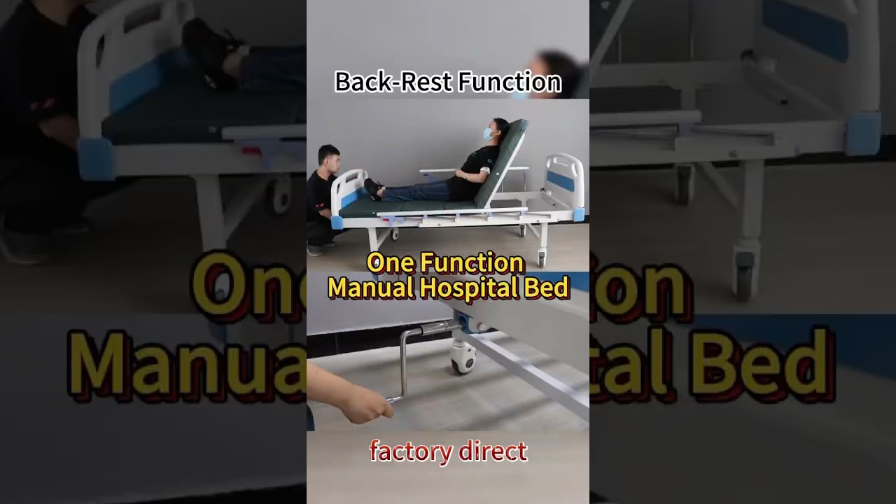 Welcome to have a look at the one crank manual hospital bed. Direct by factory. #adjustablebed