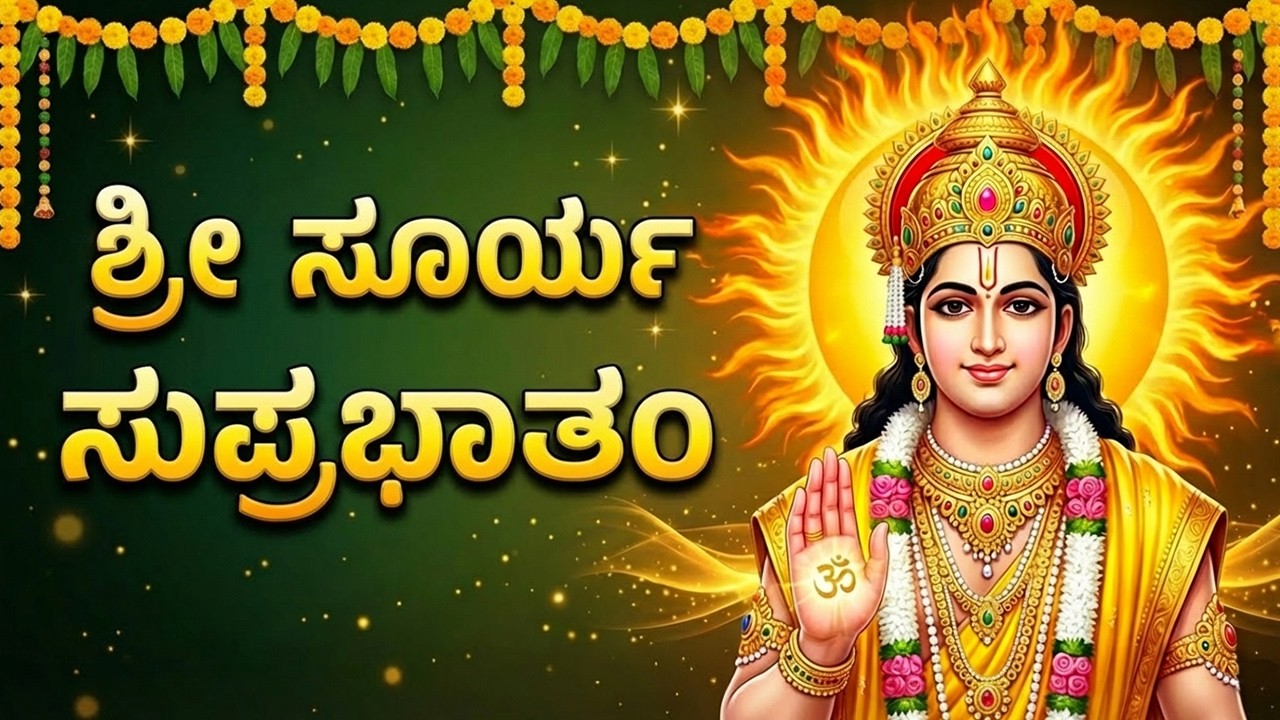 ಶ್ರೀ ಸೂರ್ಯ ಸುಪ್ರಭಾತಂ | Sri Surya Suprabhatam Kannada With Lyrics | Sri Surya Bhaghavan Bhakti Songs
