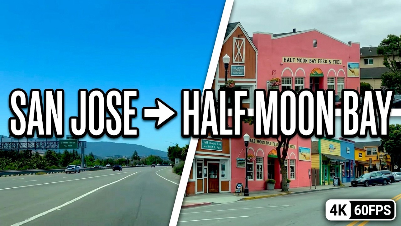 [4K 60FPS] How to Drive from San Jose to Half Moon Bay via SR-85, I-280 & SR-92 🌊🚗