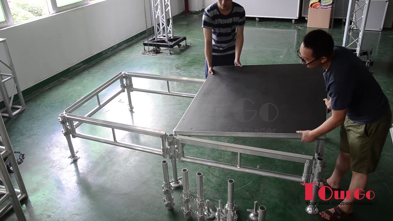 TourGo aluminum portable stage platform for outdoor event