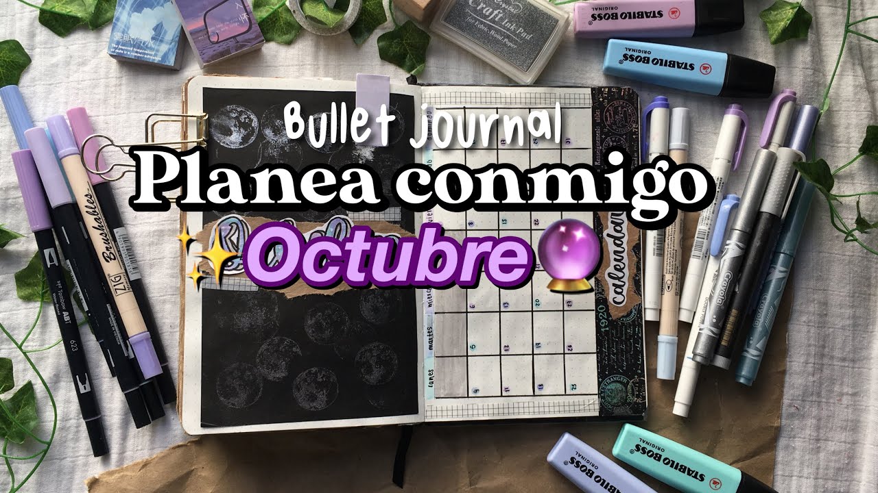 🔮bullet journal octubre ✨📓galaxy theme/ sof_art_notes