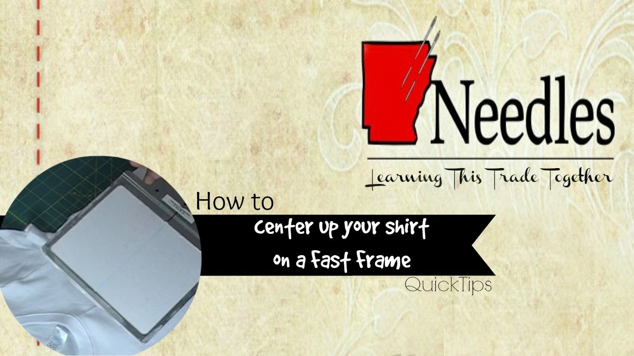 Lining up a shirt on a fast frame