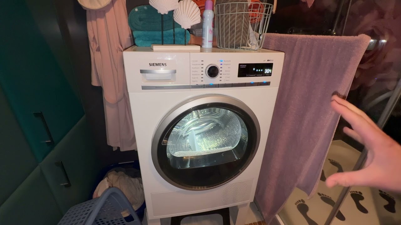 iQ700 Wäschetrockner kennen lernen (Übersicht, Blende, Display) Siemens WT47W5W0 Wärmepumpentrockner