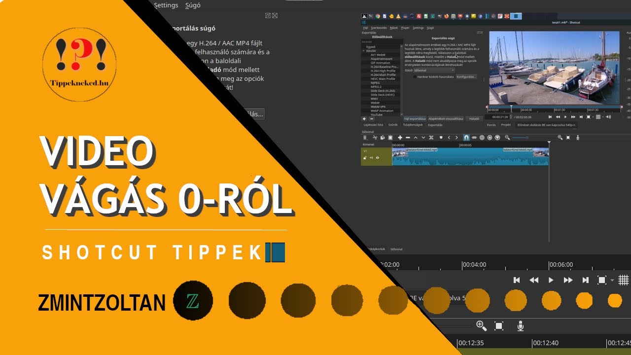 Videóvágás kezdőknek, ingyenes videóvágó szoftverrel - ShotCut videóvágó tutorial magyarul