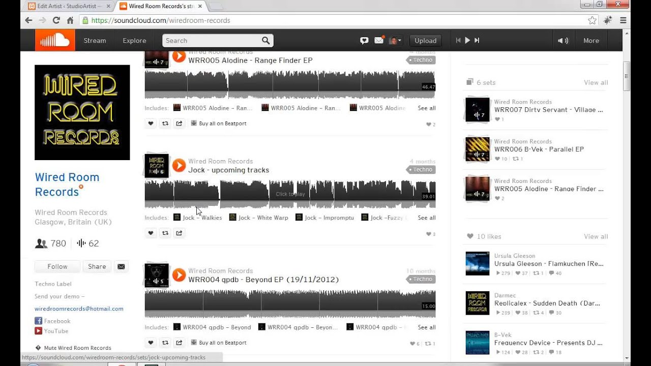 Adding Music from Soundcloud to Artist Profile