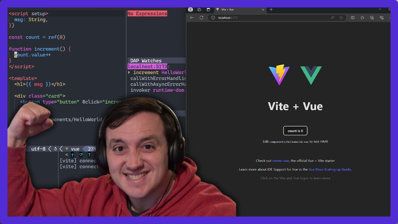How to Debug Vue/React/JS in the Browser Using Neovim
