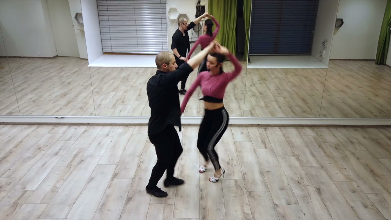BACHATA Partnerwork Tutorial by Alina & Eddie / improvers