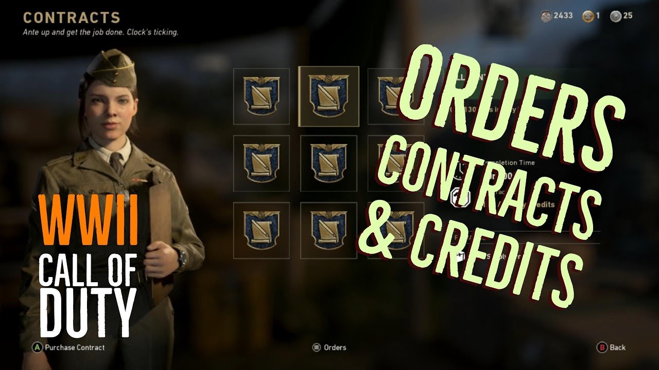 CoDWW2: Contract Difficulty & Login Credit Bonus